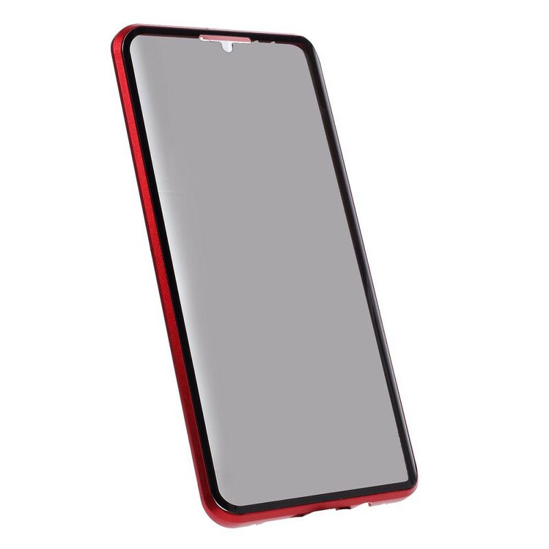 Deksel Til Xiaomi Mi Note 10 / 10 Pro Metallkanter Og Herdet Glass