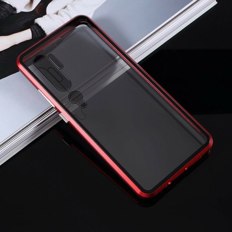 Deksel Til Xiaomi Mi Note 10 / 10 Pro Metallkanter Og Herdet Glass