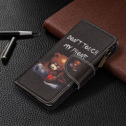 Folio Deksel Til Xiaomi Mi Note 10 / 10 Pro Bear-glidelåslomme