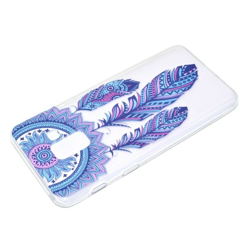 Deksel Til Samsung Galaxy J6 Blue Feathers Dream Catcher
