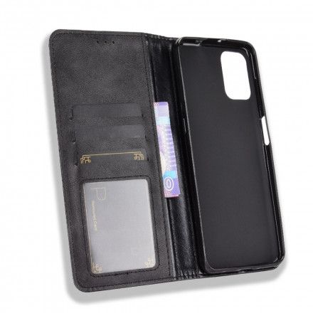 Beskyttelse Deksel Til Moto G9 Plus Folio Deksel Stylet Vintage Skinneffekt