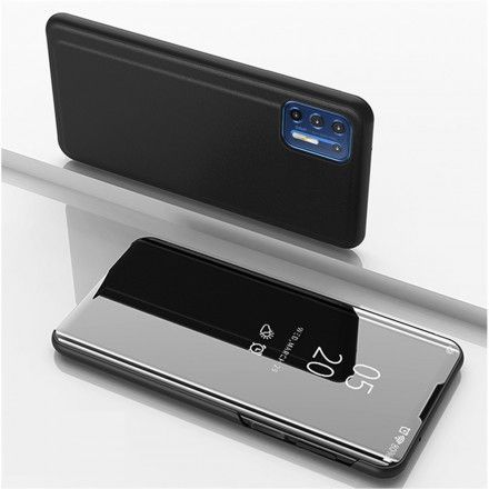 Beskyttelse Deksel Til Moto G9 Plus Speil Og Kunstskinn