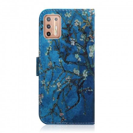 Folio Deksel Til Moto G9 Plus Blomstrende Tregren