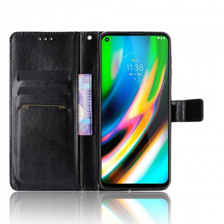 Folio Deksel Til Moto G9 Plus Plinkende Kunstskinn