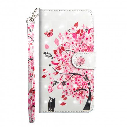Folio Deksel Til Moto G9 Plus Rosa Tre