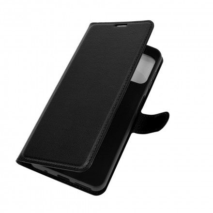 Lærdeksel Til Moto G9 Plus Klassisk Litchieffekt