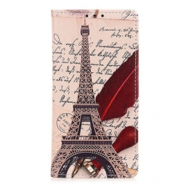 Folio Deksel Til Samsung Galaxy M23 5G Poetens Eiffeltårn