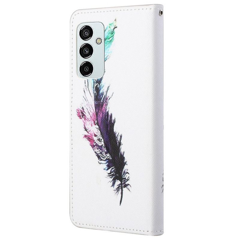 Lærdeksel Til Samsung Galaxy M23 5G Med Kjede Thongfjær