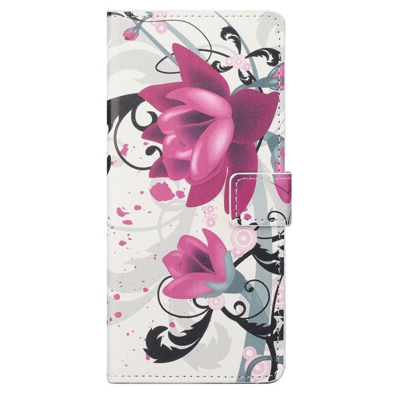 Lærdeksel Til Samsung Galaxy M23 5G Tropiske Blomster