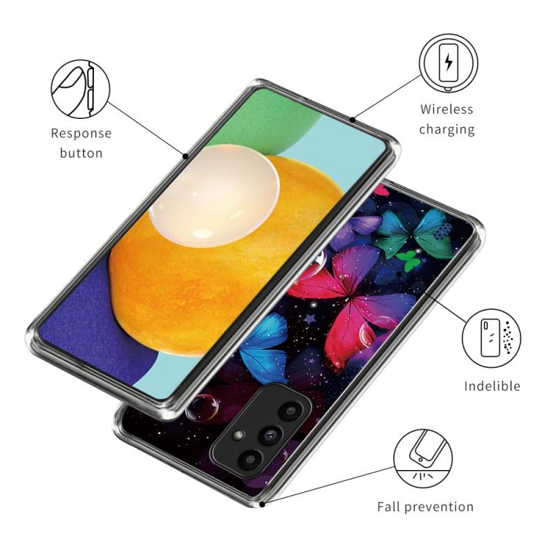 Deksel Samsung Galaxy A15 Fargerike Sommerfugler