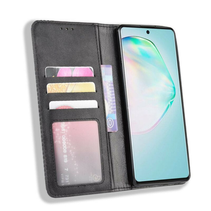 Beskyttelse Deksel Til Samsung Galaxy S10 Lite Folio Deksel Vintage Stilisert Skinneffekt