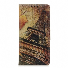 Folio Deksel Til Samsung Galaxy S10 Lite Eiffeltårnet Om Høsten