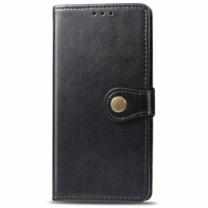 Folio Deksel Til Samsung Galaxy S10 Lite Faux Skinn Og Vintage Lås