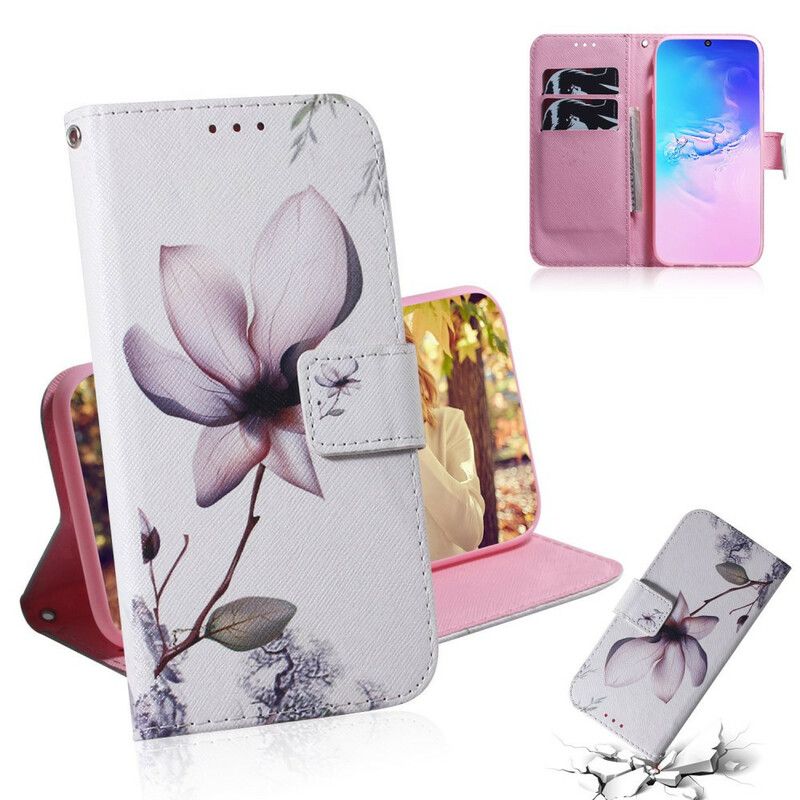 Lærdeksel Til Samsung Galaxy S10 Lite Gammel Roseblomst