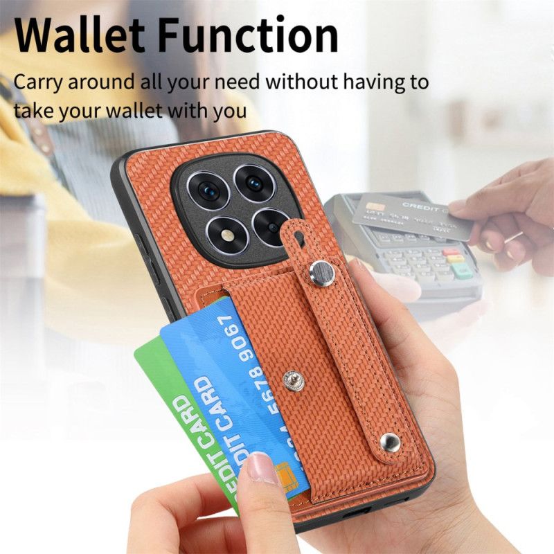 Deksel Xiaomi Redmi Note 14 Pro Plus 5g Med Kortholder Og Manuell Stropp Beskyttelse Deksel