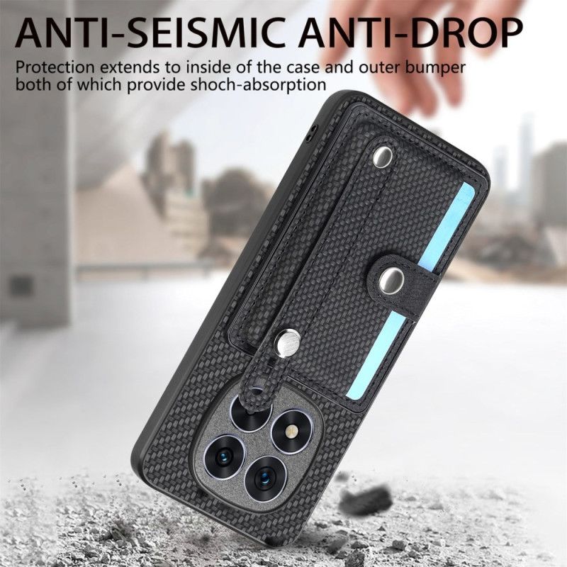 Deksel Xiaomi Redmi Note 14 Pro Plus 5g Med Kortholder Og Manuell Stropp Beskyttelse Deksel