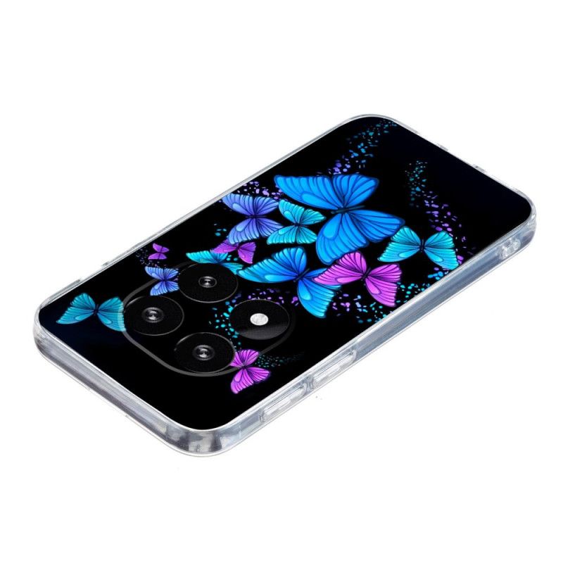 Deksel Xiaomi Redmi Note 14 Pro Plus 5g Mobildeksel Fargerike Sommerfugler