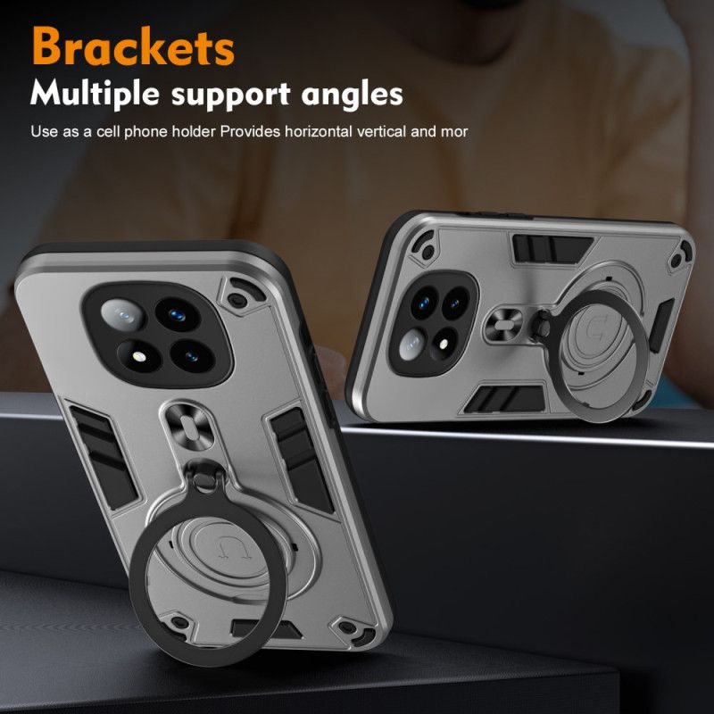 Deksel Xiaomi Redmi Note 14 Pro Plus 5g Mobildeksel Roterende Stativ