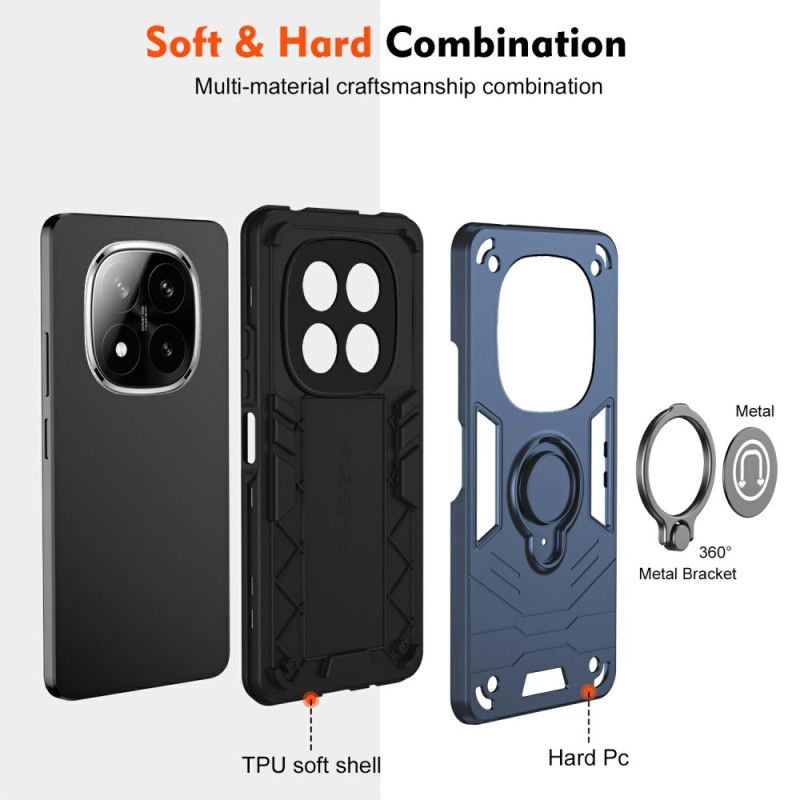 Deksel Xiaomi Redmi Note 14 Pro Plus 5g Skyvbart Kamskjerm Og Stativ Beskyttelse Deksel