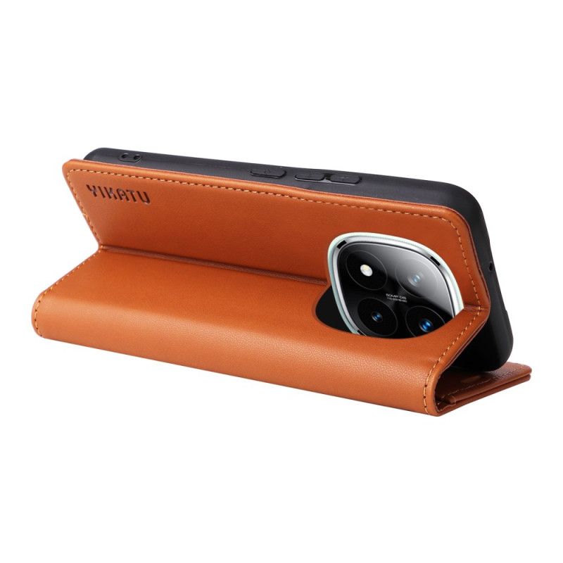 Folio Deksel Lær Xiaomi Redmi Note 14 Pro Plus 5g Mobildeksel Yikatu Imitert Skinn