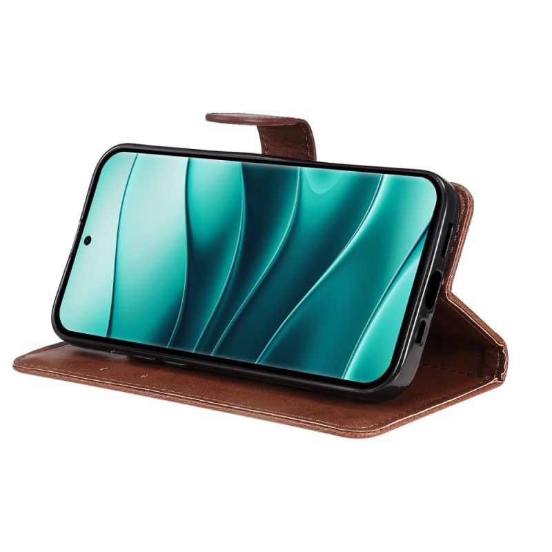 Folio Deksel Til Xiaomi Redmi Note 14 Pro Plus 5g Ensfarget Kunstig Skinn