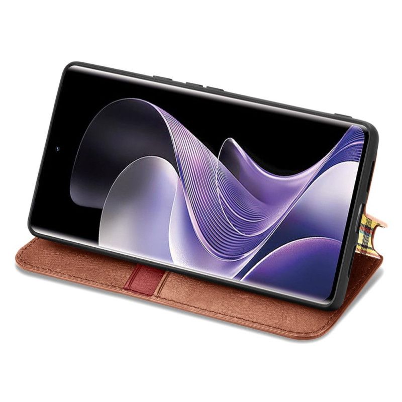 Folio Deksel Til Xiaomi Redmi Note 14 Pro Plus 5g Frise Med Semsket Skinn