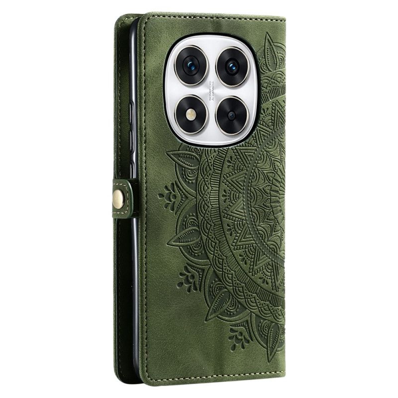 Folio Deksel Til Xiaomi Redmi Note 14 Pro Plus 5g Mandala-semsket Skinneffekt