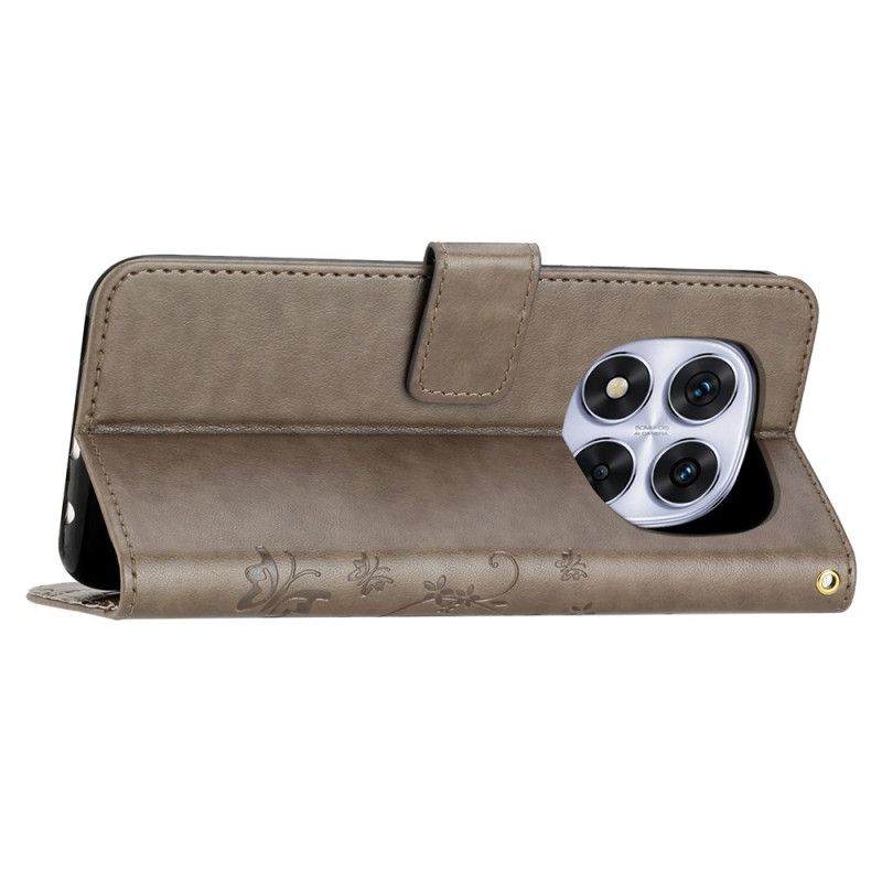 Folio Deksel Xiaomi Redmi Note 14 Pro Plus 5g Blomsterprint