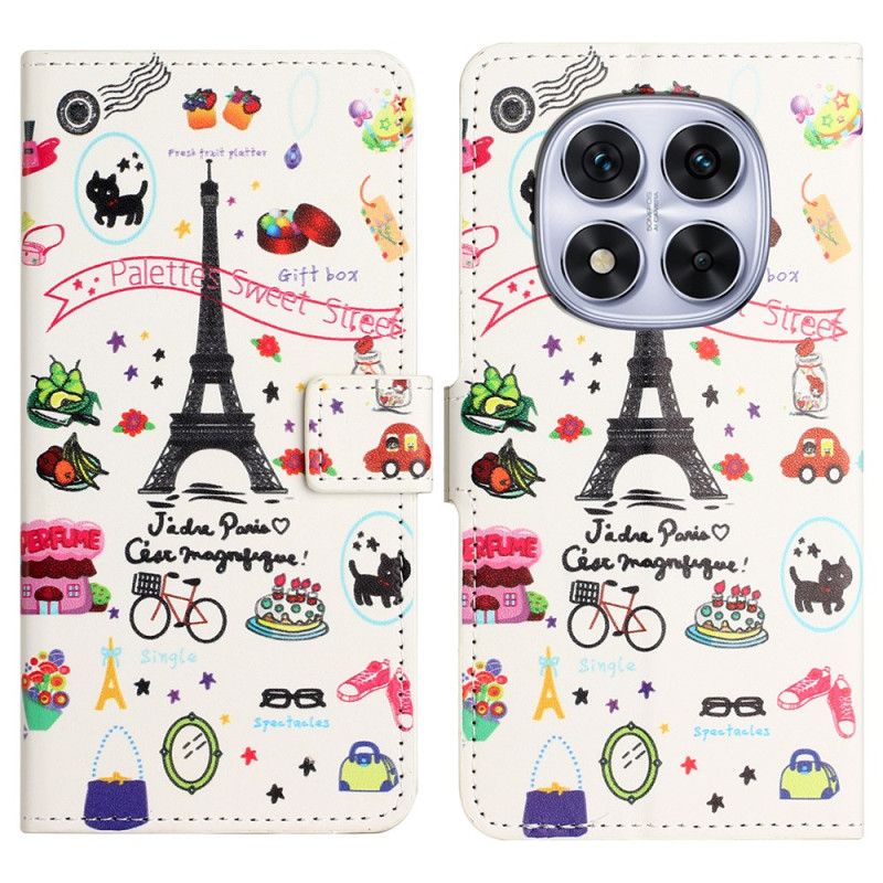 Folio Deksel Xiaomi Redmi Note 14 Pro Plus 5g Eiffeltårnet