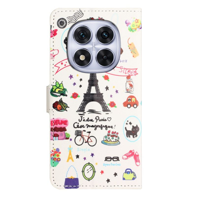 Folio Deksel Xiaomi Redmi Note 14 Pro Plus 5g Eiffeltårnet