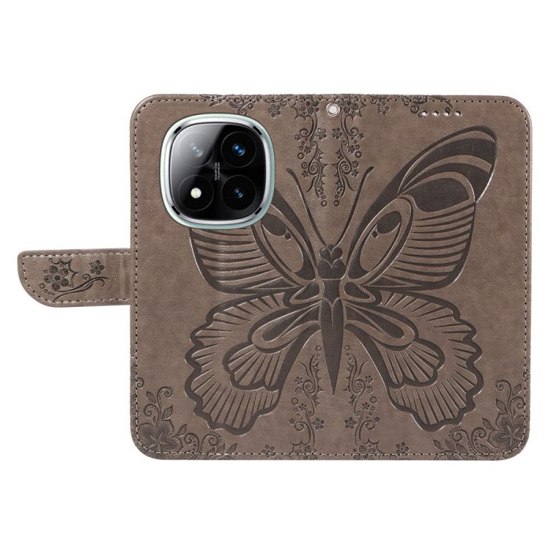 Folio Deksel Xiaomi Redmi Note 14 Pro Plus 5g Grafisk Sommerfugl