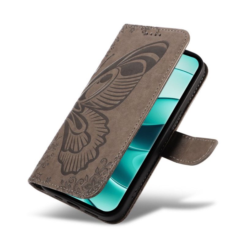 Folio Deksel Xiaomi Redmi Note 14 Pro Plus 5g Grafisk Sommerfugl