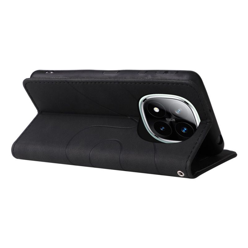 Folio Deksel Xiaomi Redmi Note 14 Pro Plus 5g Tofargede Bølgete Linjer