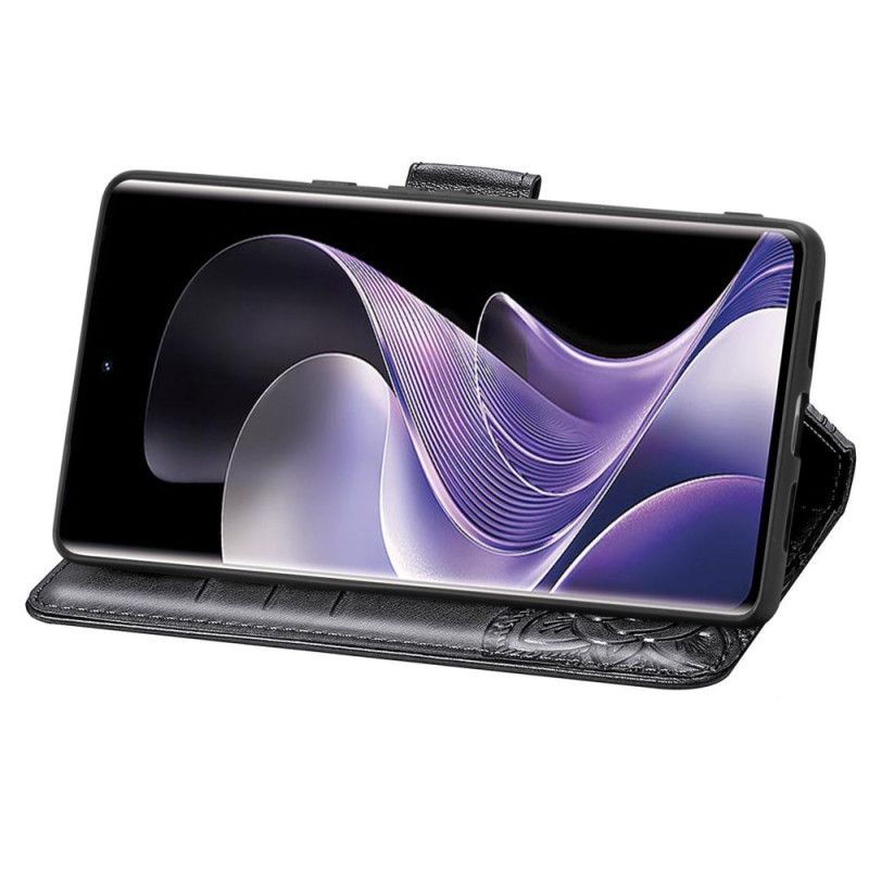 Lærdeksel Folio Deksel Xiaomi Redmi Note 14 Pro Plus 5g Barokk Sommerfugl