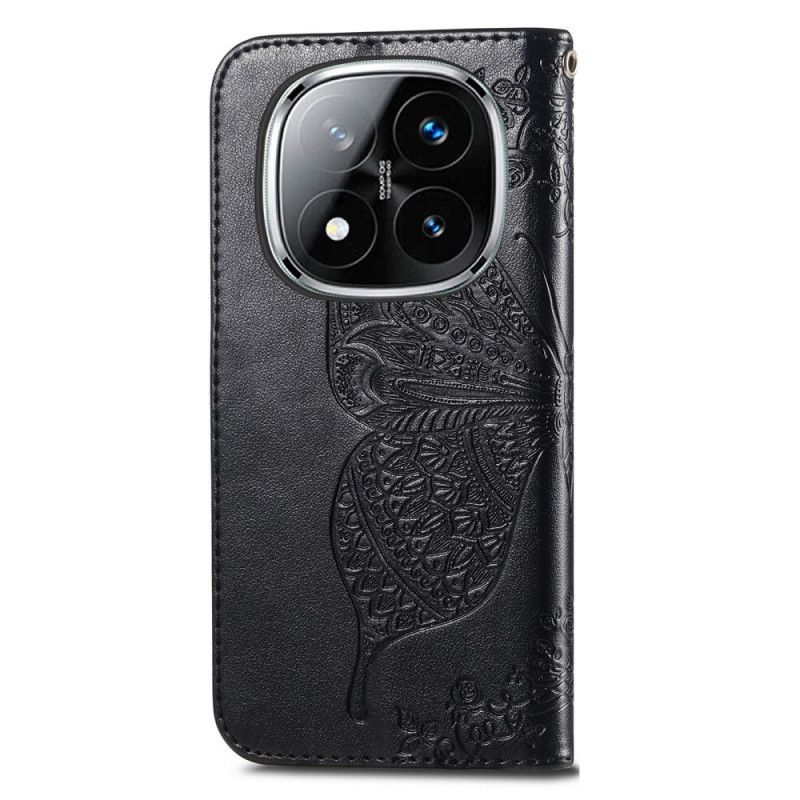 Lærdeksel Folio Deksel Xiaomi Redmi Note 14 Pro Plus 5g Barokk Sommerfugl