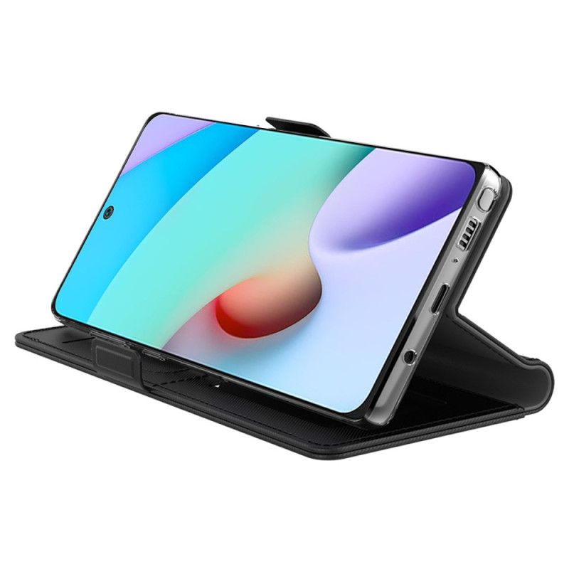 Lærdeksel Folio Deksel Xiaomi Redmi Note 14 Pro Plus 5g Mobildeksel Avtakbar Kortholder Og Speil