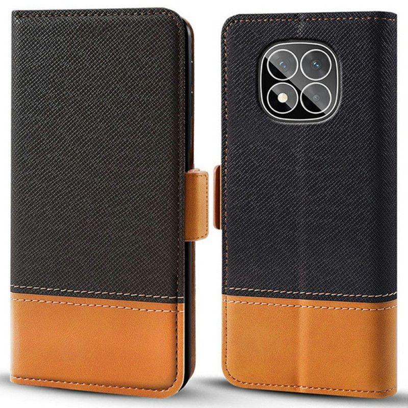 Lærdeksel Folio Deksel Xiaomi Redmi Note 14 Pro Plus 5g Mobildeksel Duo-tekstur