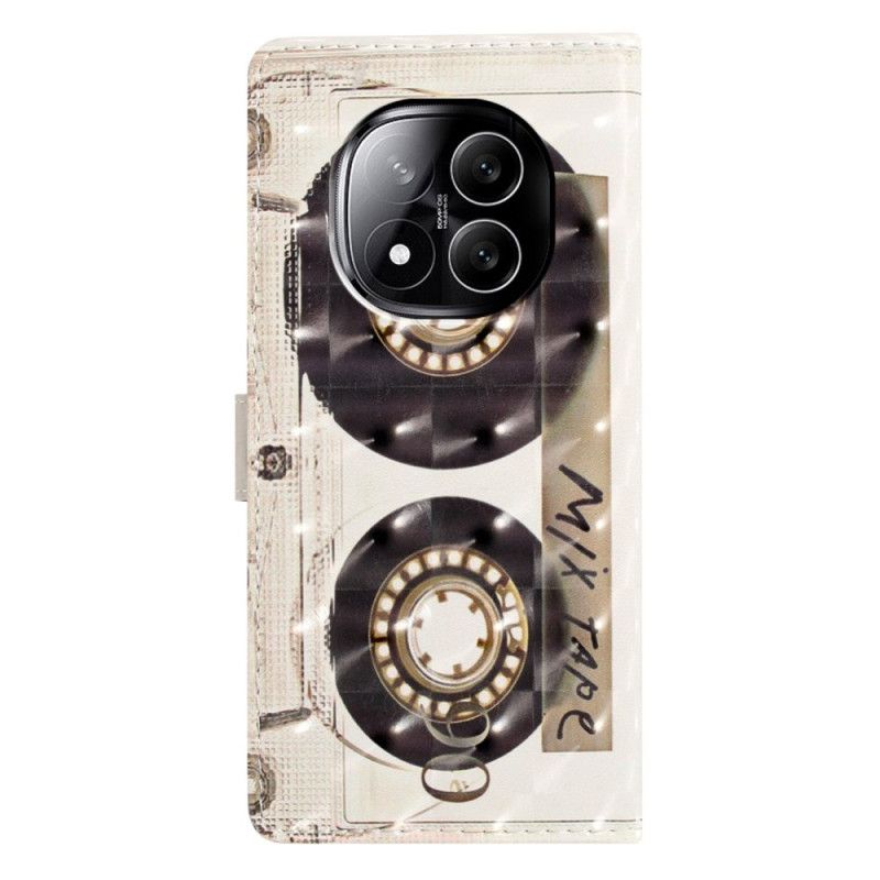 Lærdeksel Folio Deksel Xiaomi Redmi Note 14 Pro Plus 5g Mobildeksel Kassett 3d