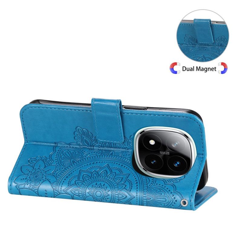 Lærdeksel Folio Deksel Xiaomi Redmi Note 14 Pro Plus 5g Mobildeksel Mandala-trykk