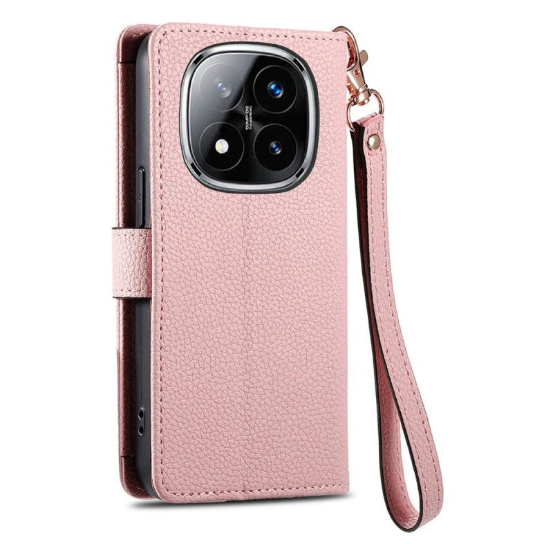 Lærdeksel Folio Deksel Xiaomi Redmi Note 14 Pro Plus 5g Polstret Lomme Og Rfid-beskyttelse