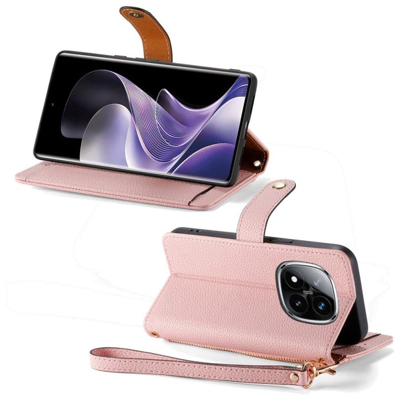 Lærdeksel Folio Deksel Xiaomi Redmi Note 14 Pro Plus 5g Polstret Lomme Og Rfid-beskyttelse