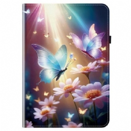 Case Etui Samsung Galaxy Tab S10 Fe Plus Mobildeksel Lysende Sommerfugler
