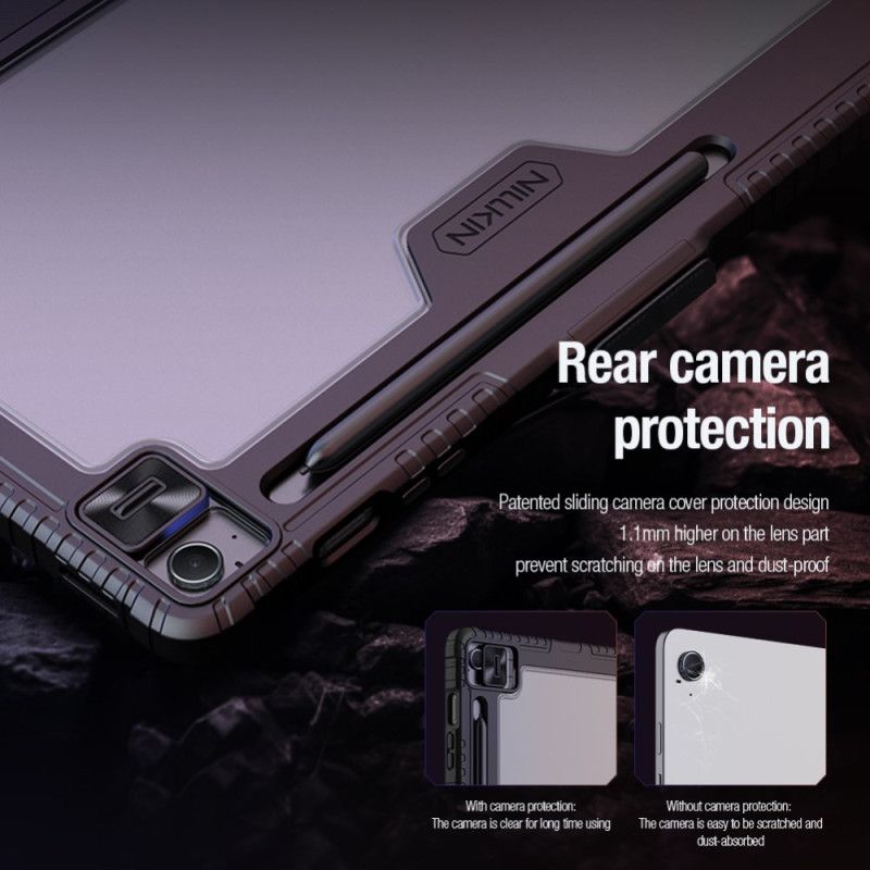 Samsung Galaxy Tab S10 Fe Plus Nillkin-støtfanger Med Origami-stativ Og Skyvedeksel