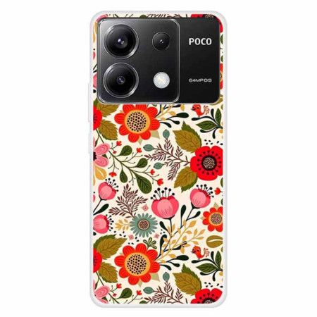 Deksel Poco X6 5g Fargerike Blomster