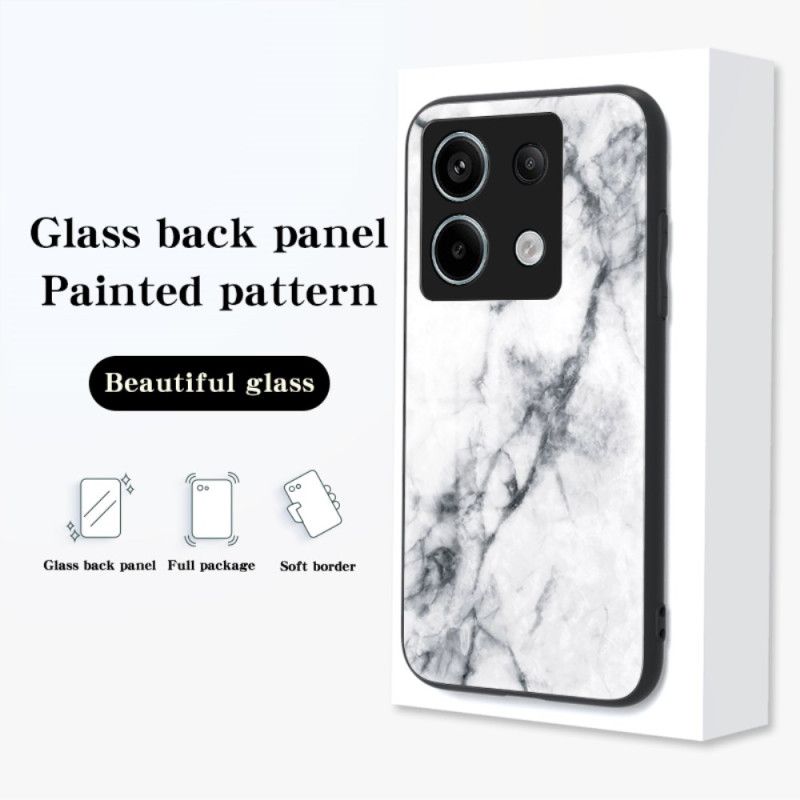 Deksel Til Poco X6 5g Herdet Glassmarmor Og Flyvende Due