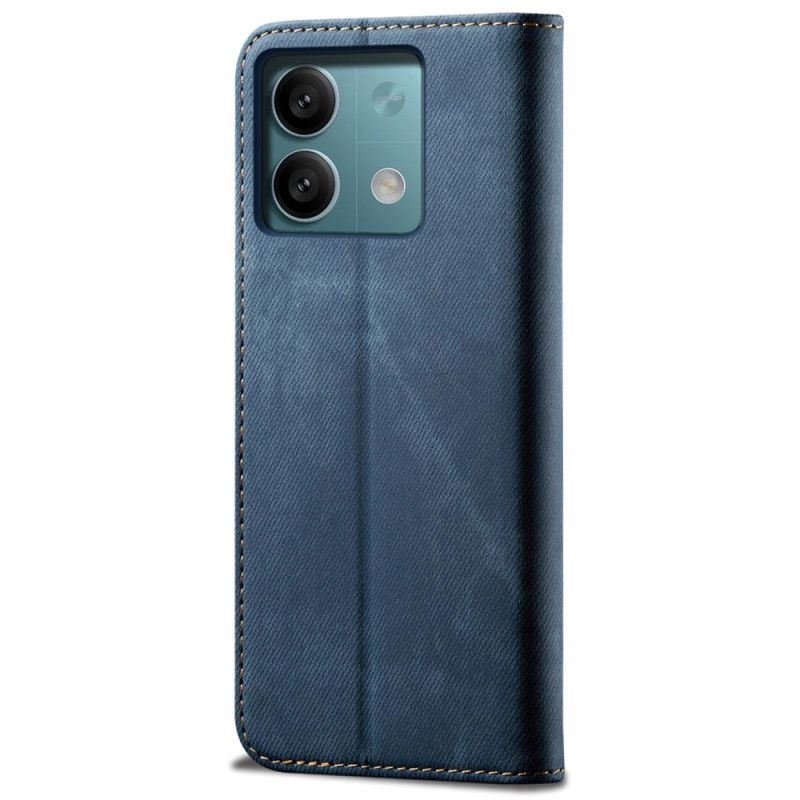 Folio Deksel Lær Poco X6 5g Mobildeksel Jeansstoff