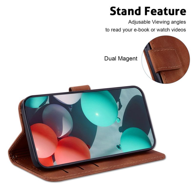 Folio Deksel Poco X6 5g Design 7 Med Stropp Beskyttelse Deksel