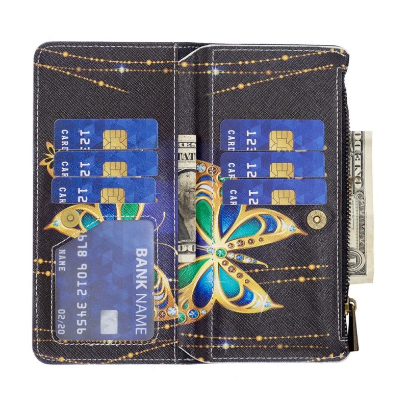 Folio Deksel Til Poco X6 5g Rhinestone Sommerfugllommebok