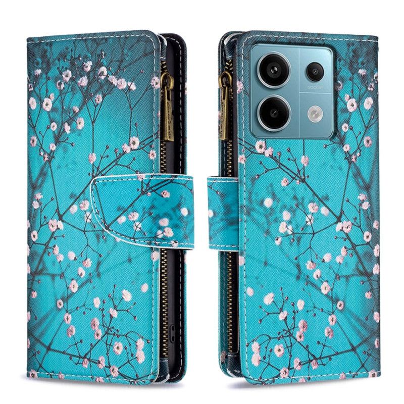 Lærdeksel Folio Deksel Poco X6 5g Mobildeksel Plum Blossom Lommebok