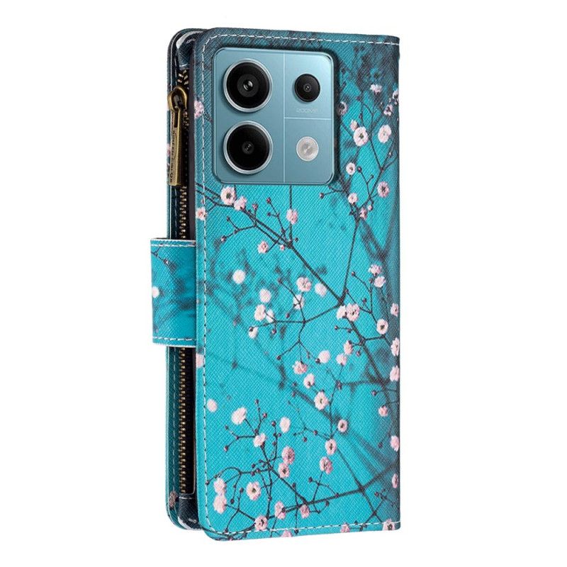 Lærdeksel Folio Deksel Poco X6 5g Mobildeksel Plum Blossom Lommebok